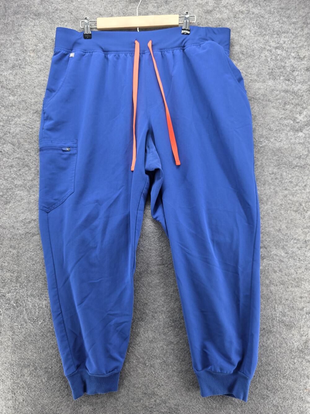 FIGS Jogger Pants Mens 3XL Blue Technical Collection Cargo Pockets Drawstring
